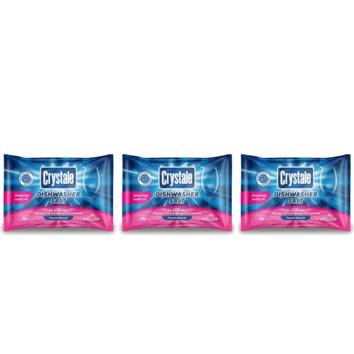 Crystale Dishwasher Salt 2kg - Pack of 3