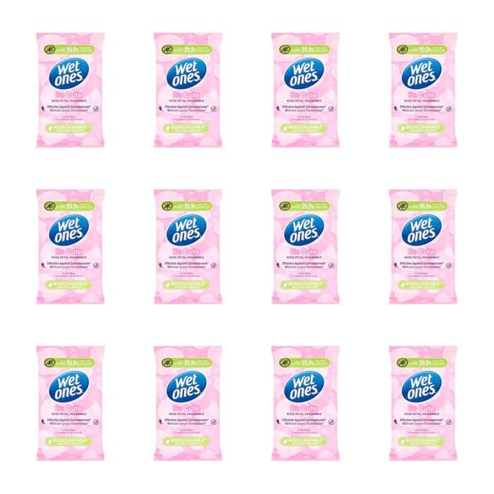 Wet Ones Be Cute Hand Wipes 12 Sheets - Pack of 12