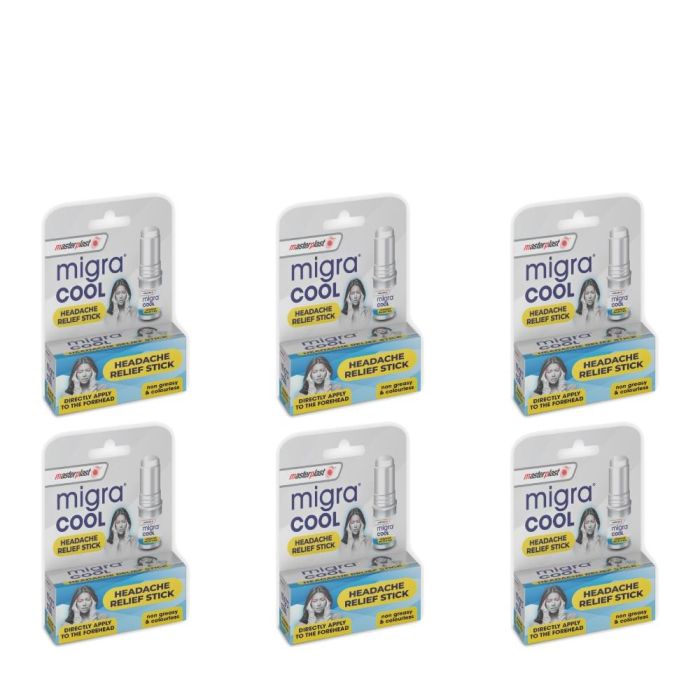 Masterplast Migra Cool Headache Relief Stick 3.6g - Pack of 6