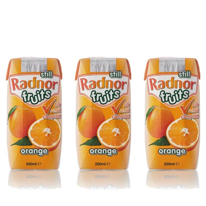 Radnor Fruits Still Orange Juice Drink 200ml - Pack of 3