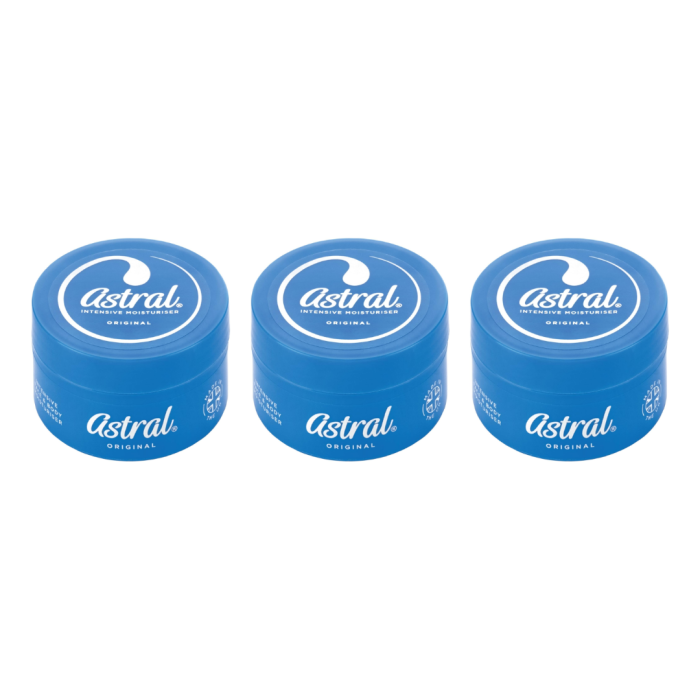 Astral Original Face & Body Intensive Moisturiser Cream 50ml - Pack of 3