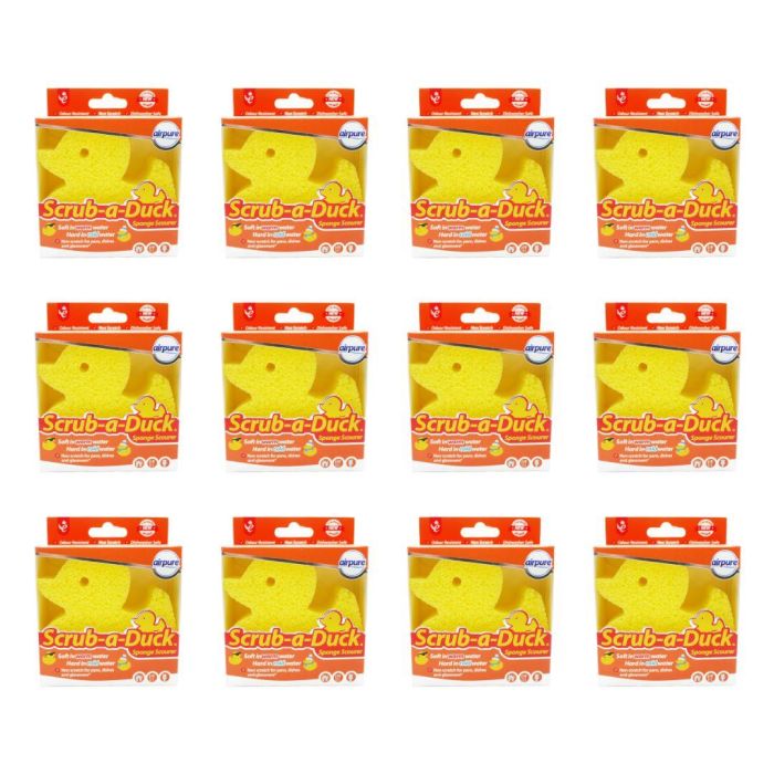 Airpure Scrub-a-Duck Sponge Scourer for Kitchen - Pack of 12
