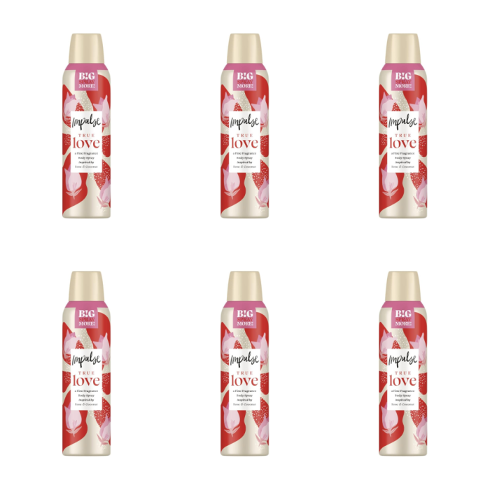 Impulse True Love Body Spray 150 ml - Pack of 6