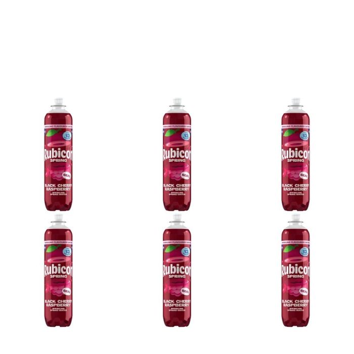Rubicon Black Cherry Raspberry Sparkling Spring Water 500ml - Pack of 6