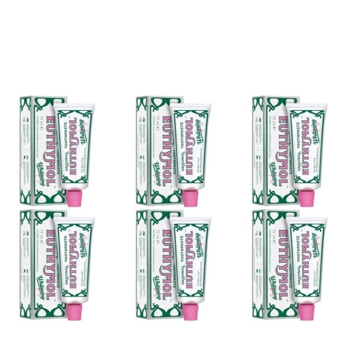 Euthymol Original Whitening Toothpaste 75ml - Pack of 6