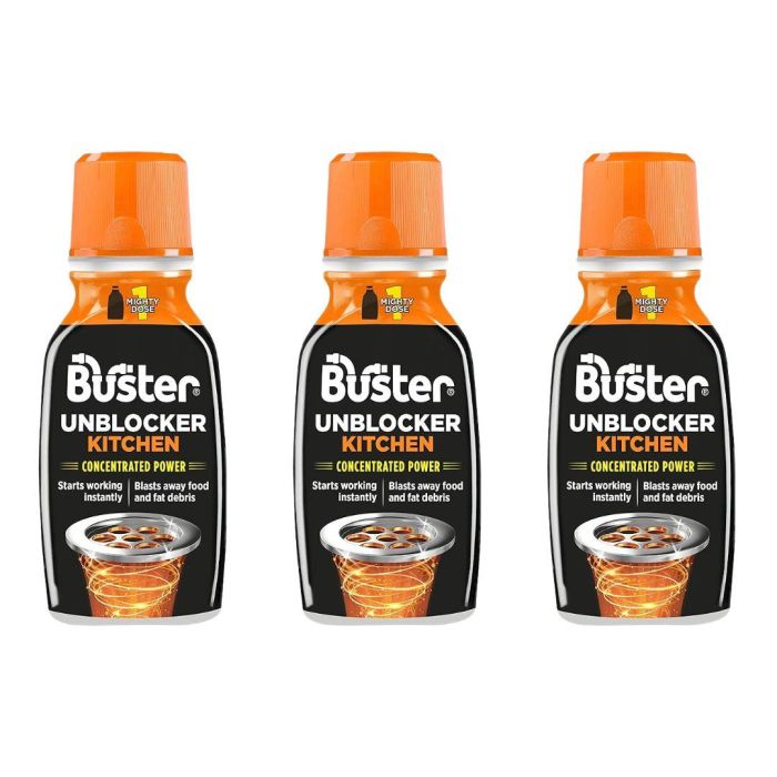 Buster Kitchen Plughole Unblocker 150 G - Pack of 3