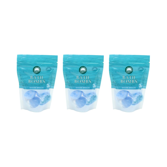 Elysium Spa Cocean Breeze Triple Bath Bomb 50G - Pack of 3