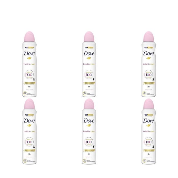 Dove Invisible Care Antiperspirant Deodorant Spray 250ml - Pack of 6