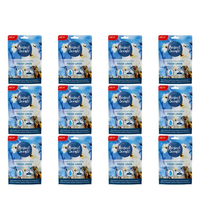 Perfect Scents Fresh Linen Hanging Dehumidifier 180g - Pack of 12