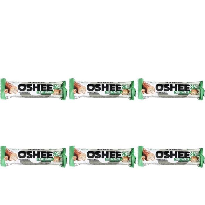 Oshee Hazelnut Crispy Protein Wafer Bar 37g - Pack of 6