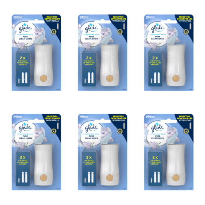 Glade Pure Clean Linen reusable air freshener spray device and refill
