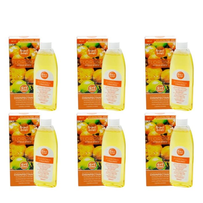 Perfect Scents Floroma Citrus Spritz Concentrated Disinfectant 180ml - Pack of 6