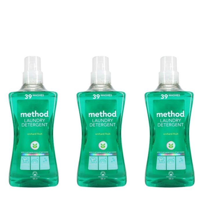 Method Orchard Fruit Laundry Detergent 39 Washes 1.56L - Pack of 3