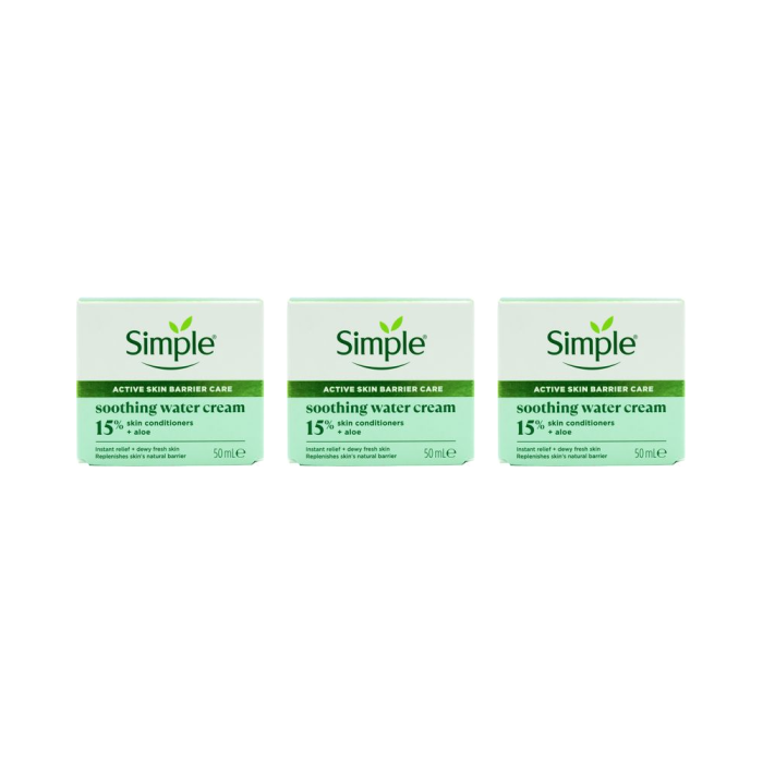SIMPLE FACE SOOTHING WATER CREAM 50 ML - Pack of 3