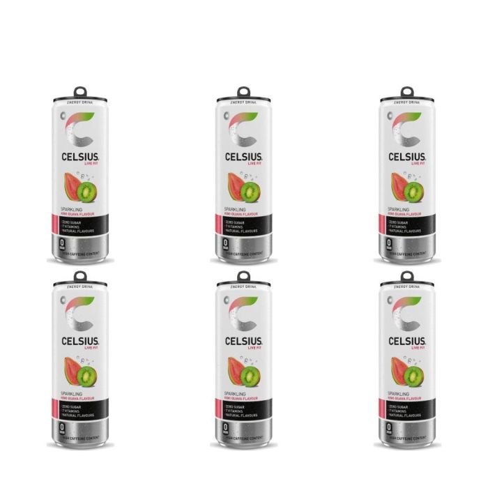 Celsius Kiwi Guava Energy Drink 355ml - Pack of 6