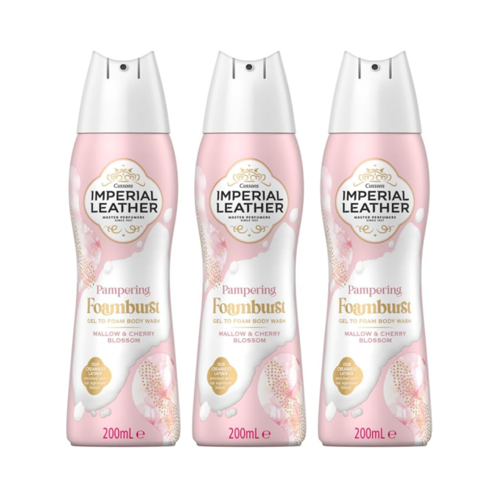Imperial Leather Foamburst Mallow & Cherry Blossom 200ml - Pack of 3