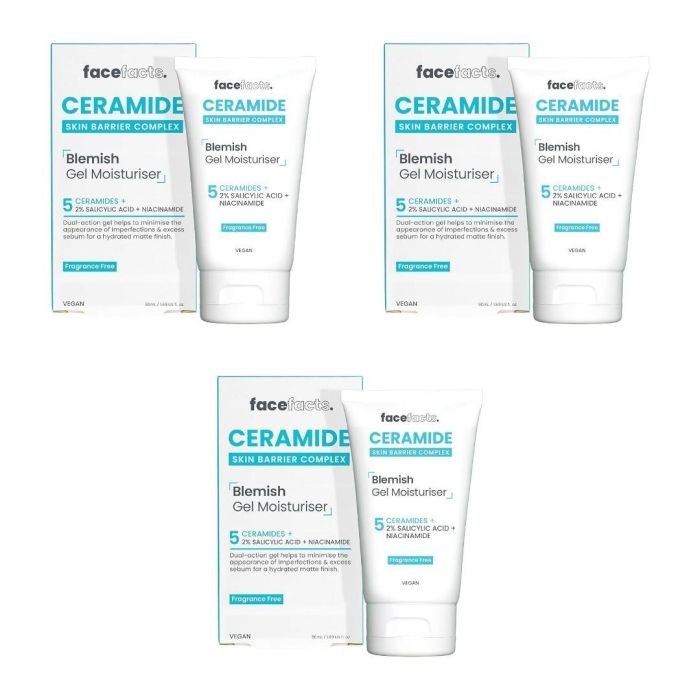 Face Facts Ceramide Blemish Gel Moisturiser 50 ML - Pack of 3