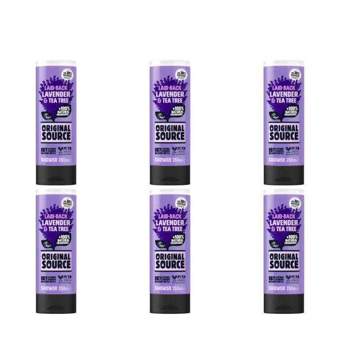 Original Source Lavender & Tea Tree Shower Gel 250ml - Pack of 6