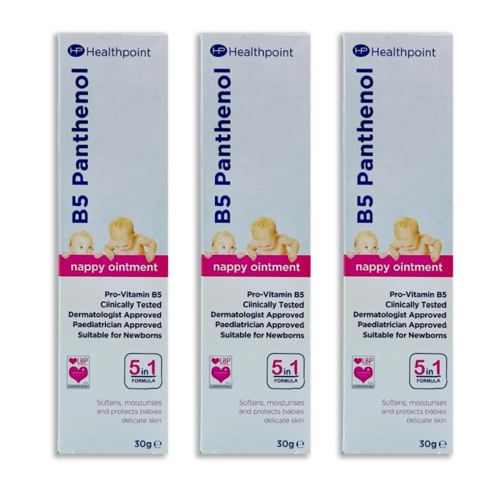 Healthpoint B5 Panthenol Nappy Ointment Cream Pro-Vitamin B5 30g - Pack of 3