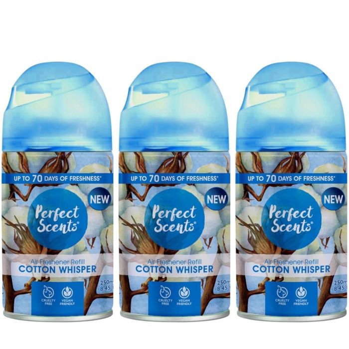 Perfect Scents Cotton Whisper Automatic Air Freshener Refill 250ml - Pack of 3