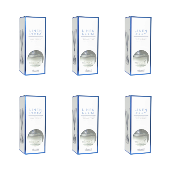Airpure Linen Room Home Fragrance Reed Diffuser 100 ml - Pack of 6