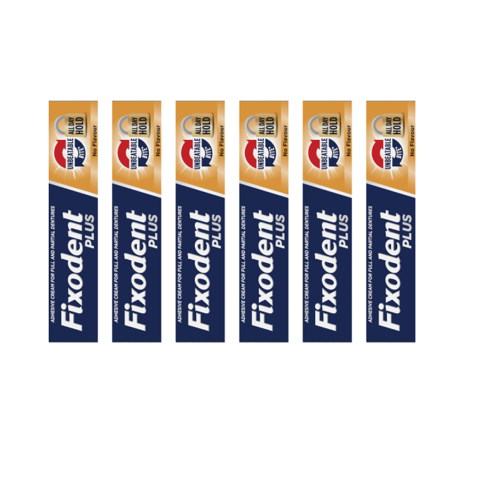 Fixodent Plus Unbeatable Bite Flavour Free 40g - Pack Of 6