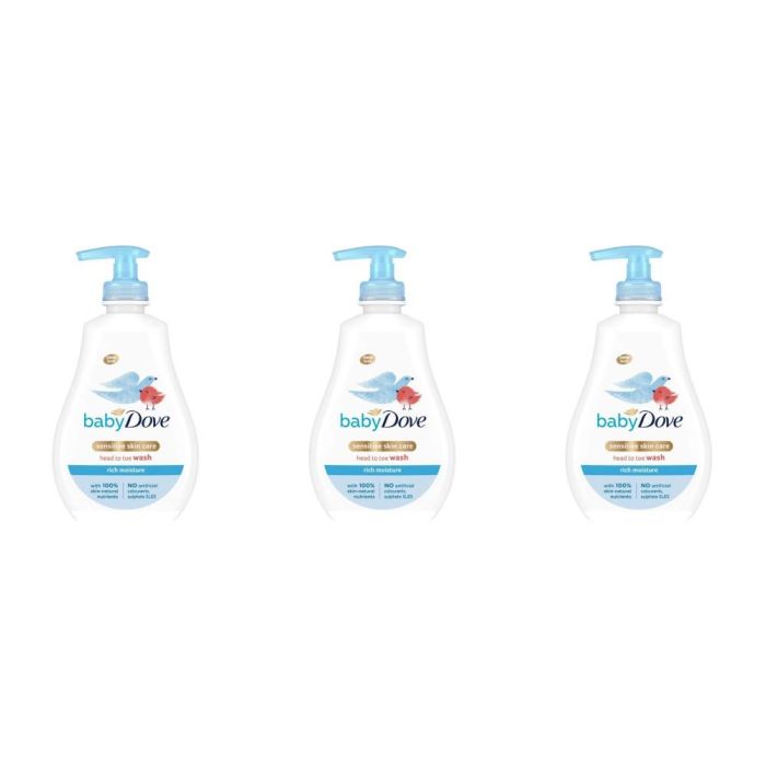 Baby Dove Rich Moisture Head To Toe Wash 400ml - Pack of 3
