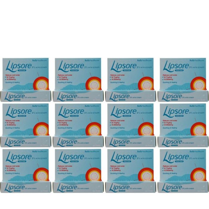 Bells Lipsore Aciclovir Cold Sore Cream 2g - Pack of 12