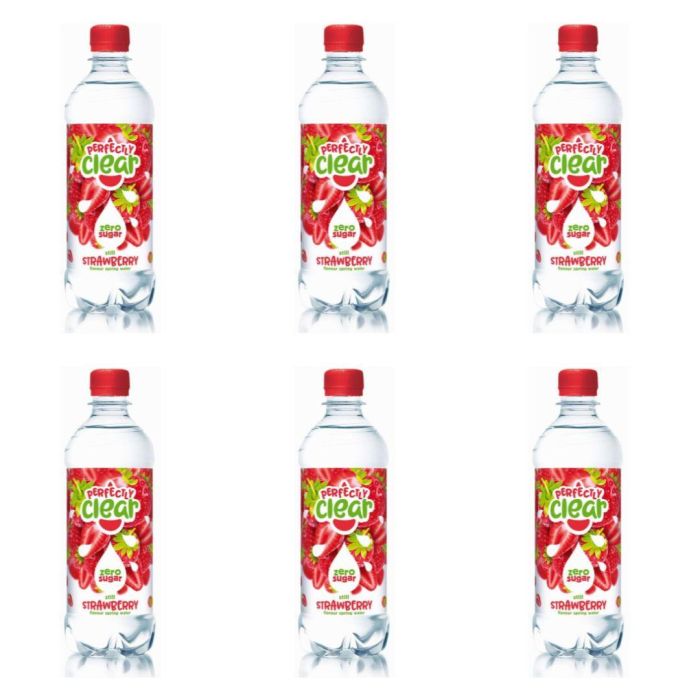 Perfectly Clear Still Strawberry Flavoured Spring Water 500ml - Pack of 6