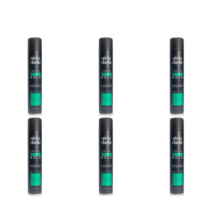 Nicky Clarke Daily Edit Natural Hold Hairspray 400ml - Pack of 6