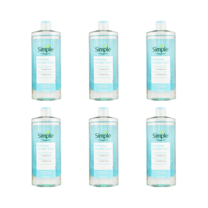 Simple Micellar Cleansing Boost Water 400ML - Pack of 6