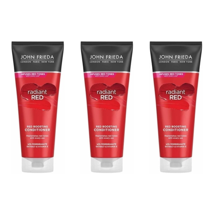 John Frieda Radiant Red Boosting Conditioner 250 ml - Pack of 3