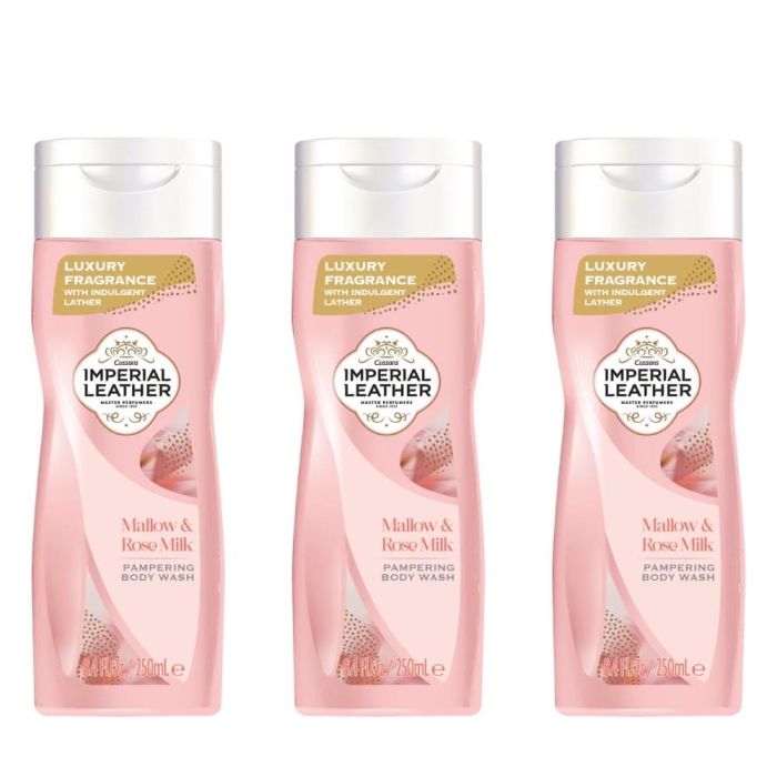 Imperial Leather Mallow & Rose Milk Shower Gel 250ml - Pack of 3