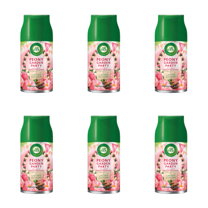 Air Wick Freshmatic Peony Fragrance Refill Spray 250ml - Pack of 6