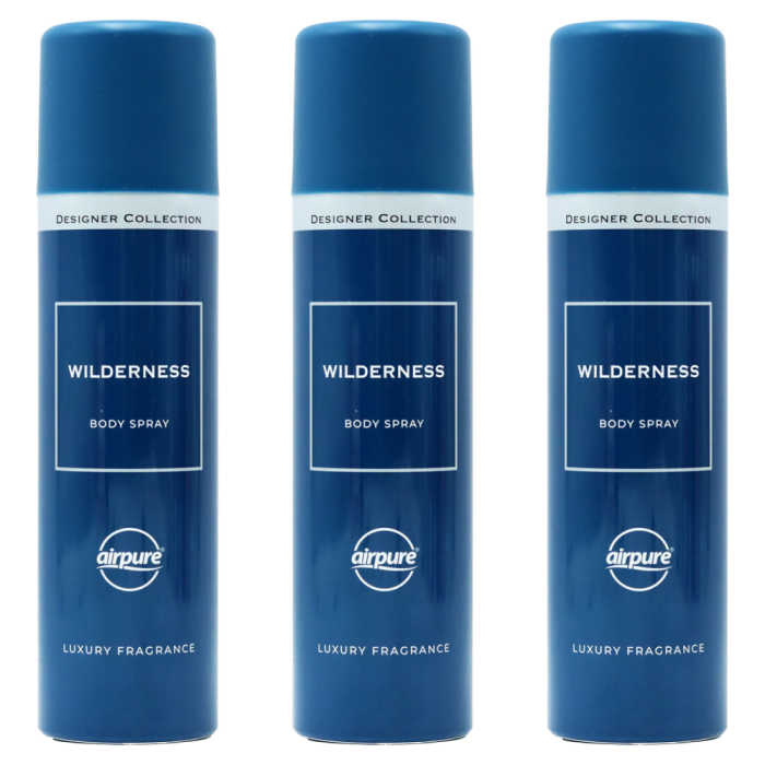 Airpure Designer Collection Wilderness Body Spray 100ml - Pack of 3