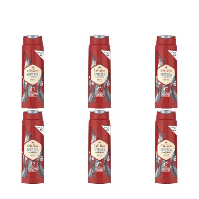 Old Spice Deep Sea 3-In-1 Shower Gel 250ml - Pack of 6