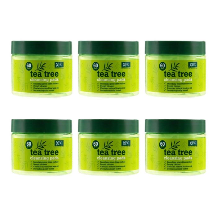 XBC Tea Tree Cleansing Pads 60's - Pack of 6