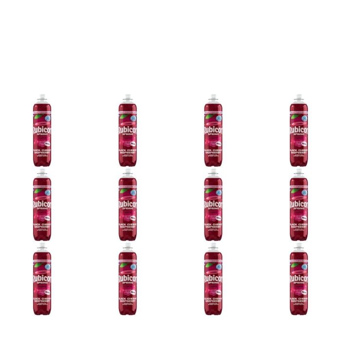 Rubicon Black Cherry Raspberry Sparkling Spring Water 500ml - Pack of 12