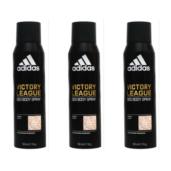 Adidas Victory League Deodorant Body Spray 150ml - Pack of 3