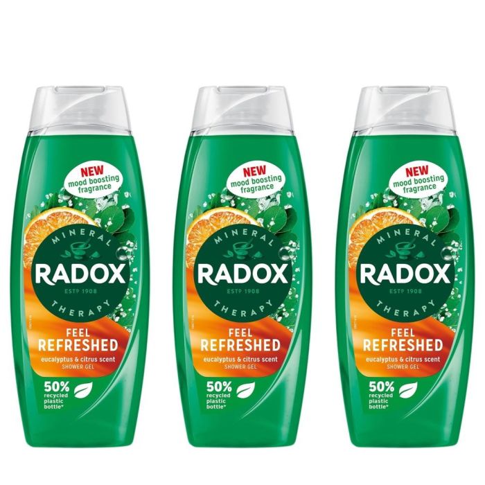 Radox Mineral Therapy Feel Refreshed Eucalyptus & Citrus Shower Gel 450ml - Pack of 3