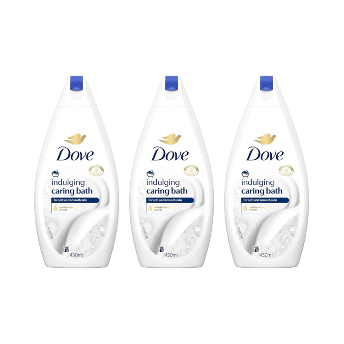 Dove Indulging Caring Bath Soak 450ml - Pack of 3