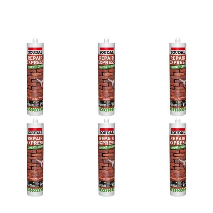 Soudal Repair Express Cement Brick Red 290ml - Pack of 6