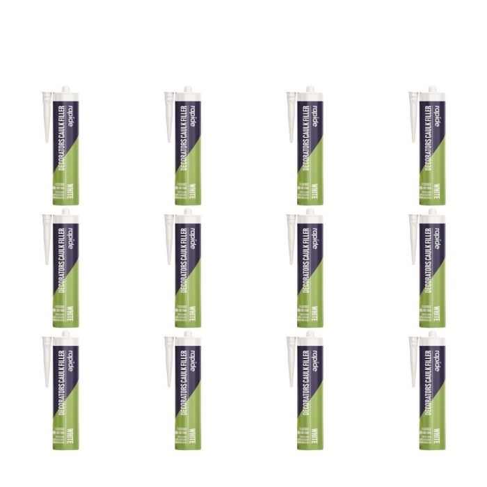 Rapide White Decorators Caulk Filler 260ml - Pack of 12