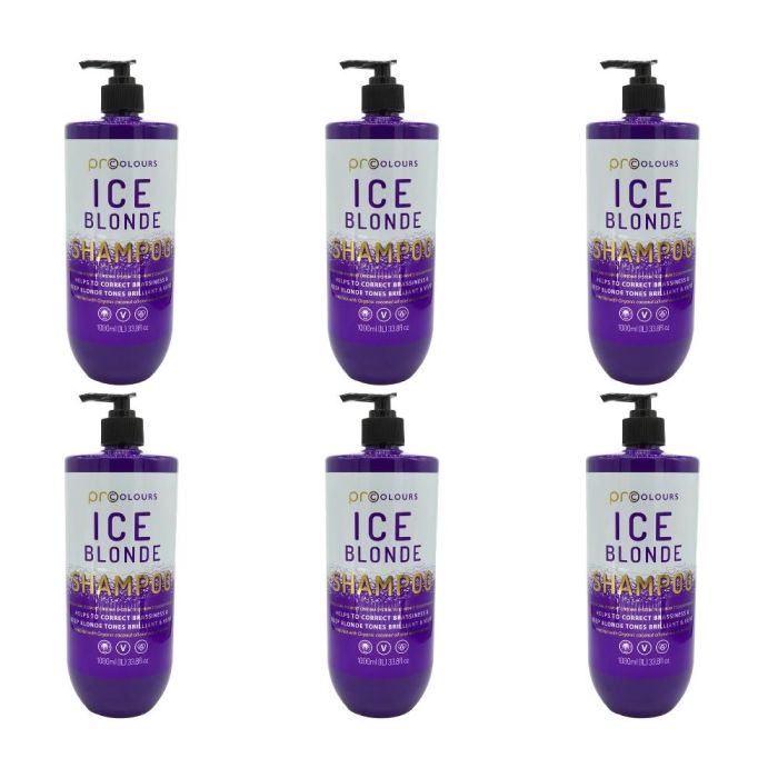 Pro Colours Ice Blonde Toning Shampoo 1L - Pack of 6
