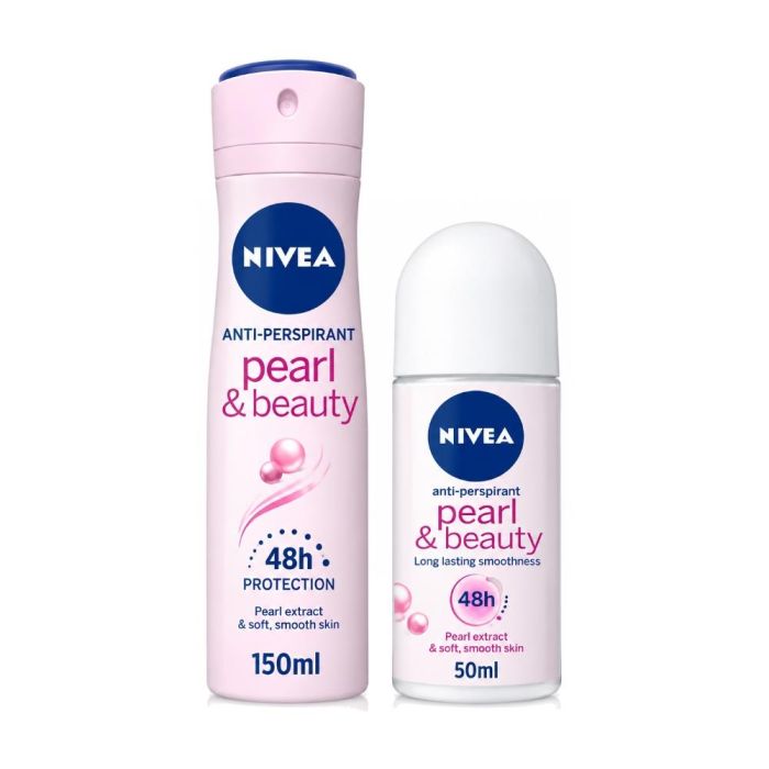 Nivea Pearl & Beauty Anti-Perspirant Bundle – Deodorant Spray 150ml & Roll-On 50ml