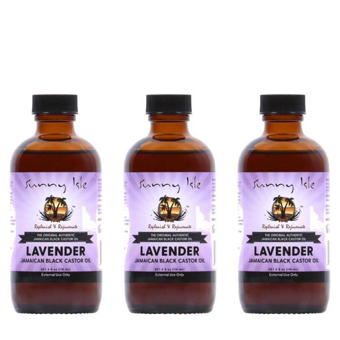 Sunny Isle Lavender Jamaican Black Castor Oil 118ml - Pack of 3
