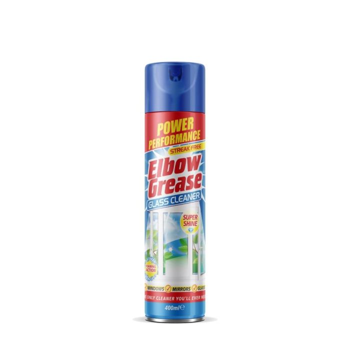 Elbow Grease Glass Cleaner Aerosol 400ml