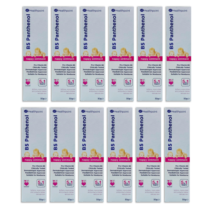 Healthpoint B5 Panthenol Nappy Ointment Cream Pro-Vitamin B5 30g - Pack of 12