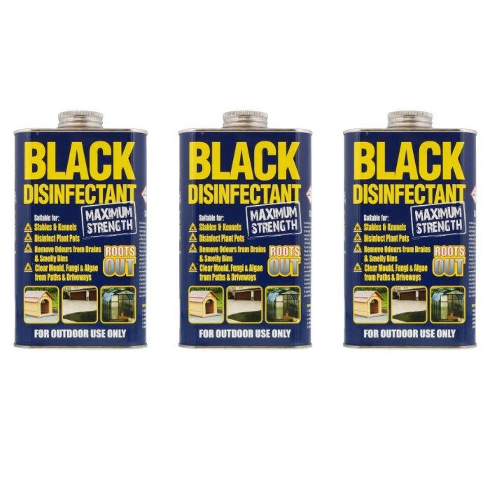 Roots Out Black Disinfectant Removes Moss and Algae 1 L - Pack of 3