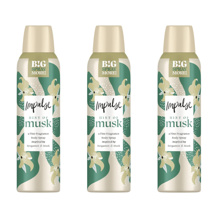 Impulse Hint Of Musk Body Spray 150 ml - Pack of 3